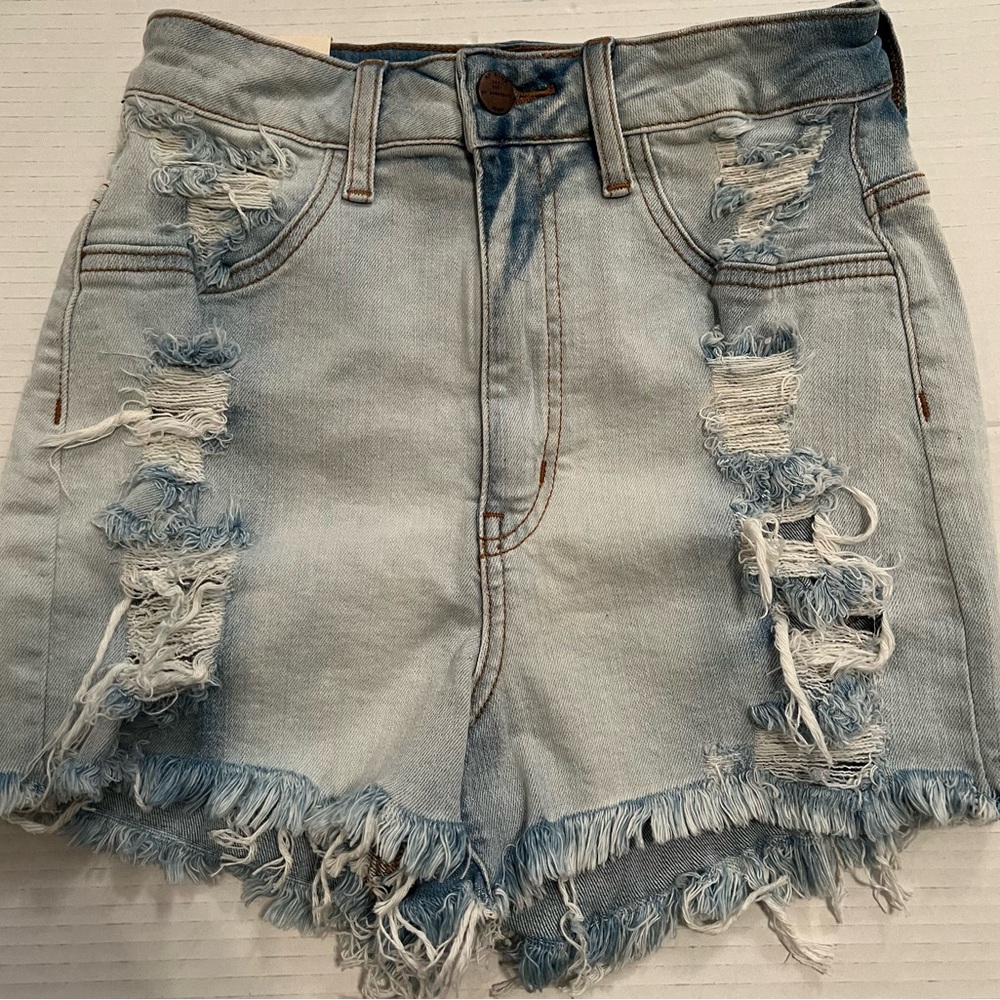 Aphrodite Light Blue Denim Shorts